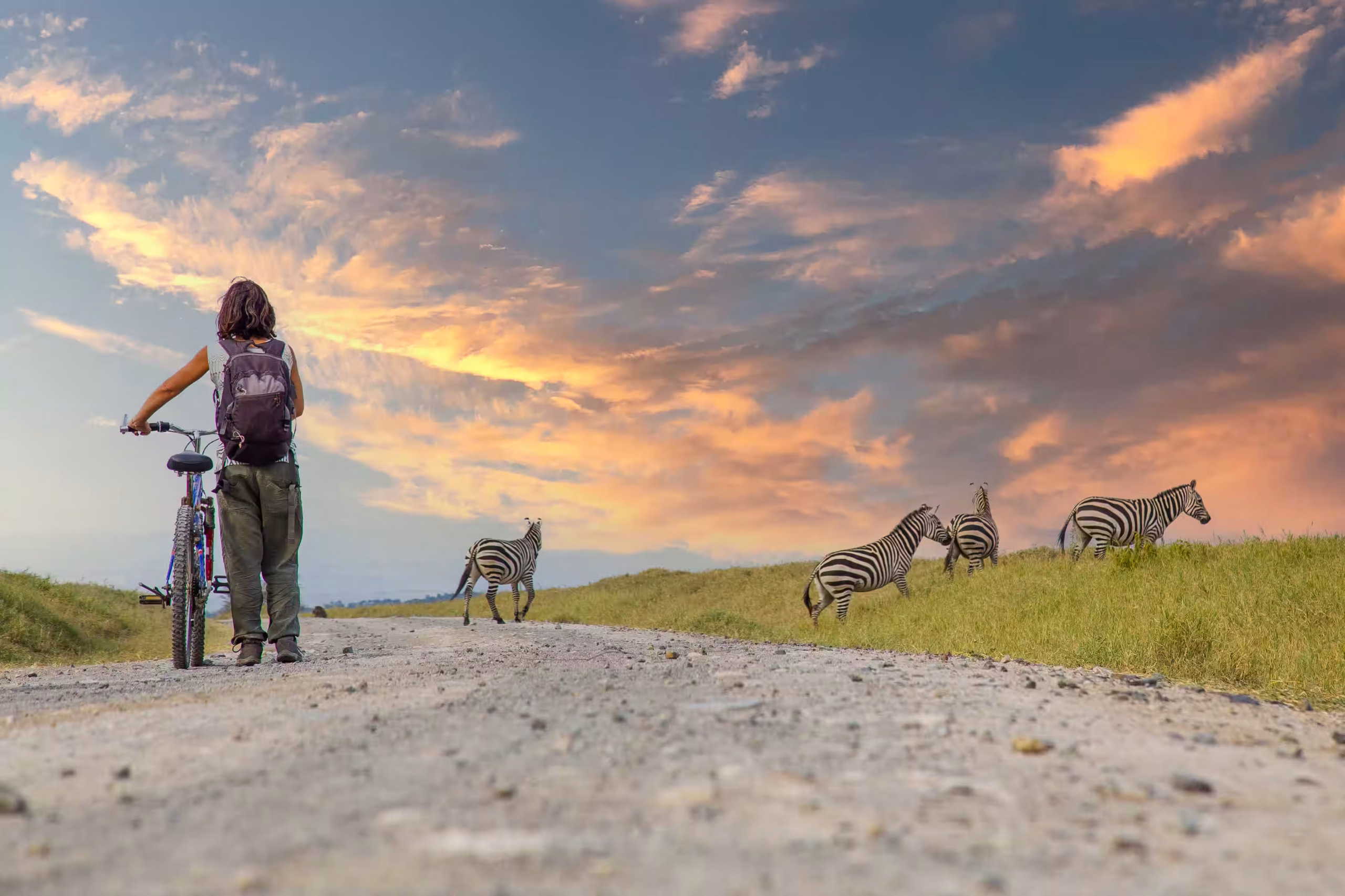 biking in Arusha national park