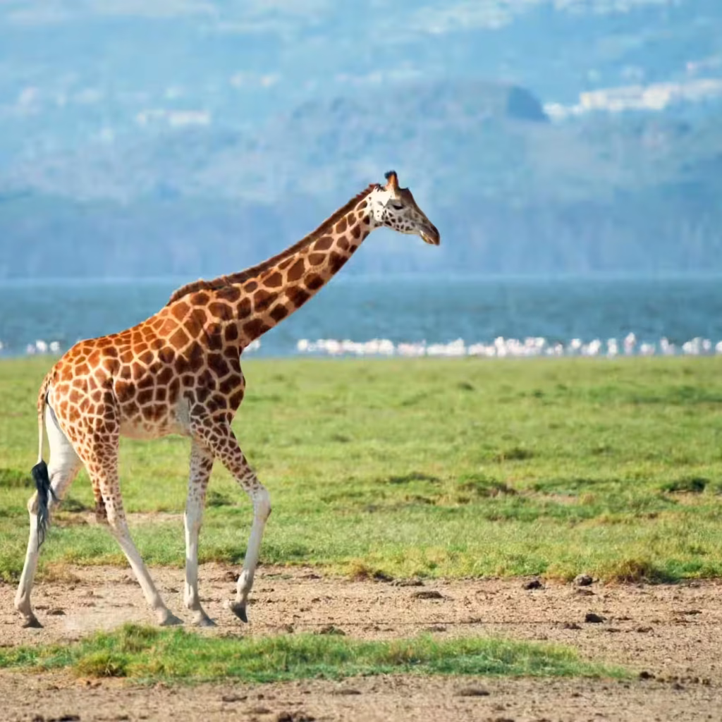 giraffe African safari wildlife grassland